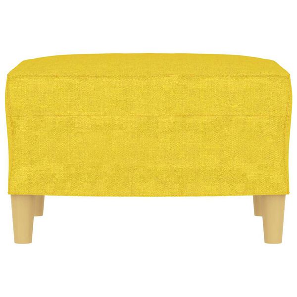 vidaXL Repose-pied Jaune clair 60x50x41 cm Tissu