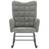 vidaXL Chaise à bascule Gris clair Velours