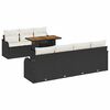 vidaXL Ensemble de canap&eacute; de jardin 8 pc Noir Poly rotin