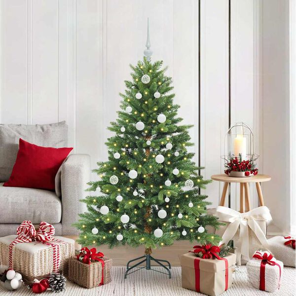 vidaXL Sapin de No&euml;l artificiel avec 150 LED Vert 150 cm PE et PVC