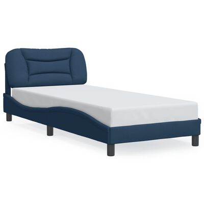 vidaXL Cadre de lit sans matelas bleu 80x200 cm tissu