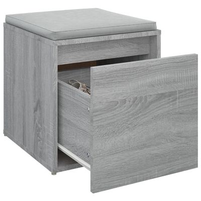 vidaXL Tiroir boîte Sonoma gris 40,5x40x40 cm Bois d'ingénierie
