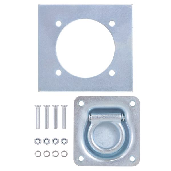 vidaXL Anneau d'arrimage pour remorque 8 pcs Acier galvanis&eacute; 2000 kg