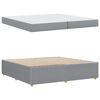 vidaXL Cadre de lit avec matelas Gris clair 200 x 200 cm tissu