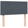 vidaXL Sommier &agrave; lattes de lit et matelas gris fonc&eacute; 90x220 cm velours