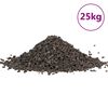 vidaXL Gravier de basalte 25 kg noir 5-8 mm