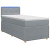 vidaXL Lit de box spring avec matelas et LED Gris clair 90 x 190 cm