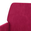 vidaXL Fauteuil Rouge bordeaux 62x79x79 cm Velours