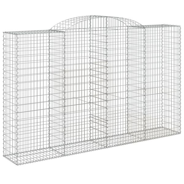 vidaXL Paniers &agrave; gabions arqu&eacute;s 6 pcs 300x50x180/200 cm fer galvanis&eacute;