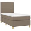 vidaXL Sommier &agrave; lattes de lit avec matelas Taupe 90x190 cm Tissu
