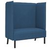 vidaXL Canap&eacute; &agrave; Haut Dossier 101cm Bleu tissu