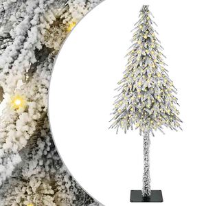 vidaXL Sapin de No&euml;l avec 300 LED Blanc 210 cm PE et Acier