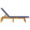 vidaXL Chaises longues lot de 2 bleu bois d'acacia solide et tissu