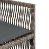 vidaXL Ensemble &agrave; manger de jardin et coussins 7 pcs gris rotin