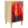 vidaXL Table de chevet HEESCH Ch&ecirc;ne Sonoma 36 x 33 x 60 cm