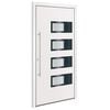 vidaXL Porte d'entr&eacute;e Blanc 100x200 cm Aluminium et PVC