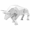vidaXL Sculpture de taureau Argent&eacute; 74 x 23 x 30 cm Aluminium