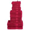 vidaXL Ensemble de serviettes de qualit&eacute; sup&eacute;rieure SOLUND 12pcs rouge