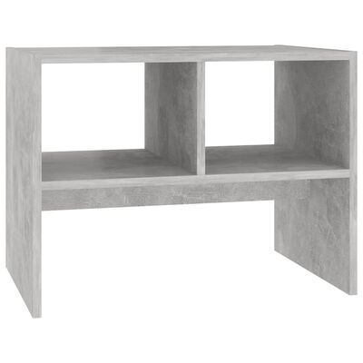 vidaXL Table d'appoint gris béton 60x40x45 cm bois d'ingénierie