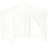 vidaXL Tente de r&eacute;ception pliable avec parois Blanc 2x2 m