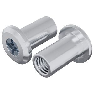 vidaXL Ecrou de verrouillage 2 pc Argent&eacute; M6 x 15 mm Acier