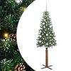vidaXL Sapin de No&euml;l mince Vert 180 cm PVC et bois de pin massif