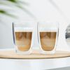 HI Ensemble de verres &agrave; latte macchiato 2 pcs 400 ml transparent