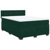 vidaXL Sommier &agrave; lattes de lit et matelas Vert fonc&eacute; 140x190cm Velours