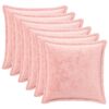 vidaXL Coussin de jet&eacute; 6 pc HOUTEN Rose 50 x 50 cm Flanelle