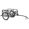 vidaXL Remorque de v&eacute;lo 130x73x48,5 cm acier noir