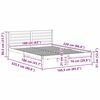vidaXL Cadre de lit avec t&ecirc;te de lit Blanc 160 x 220 cm Pin massif