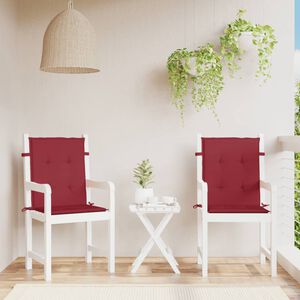 vidaXL Coussins de chaise de jardin &agrave; dossier bas lot de 2