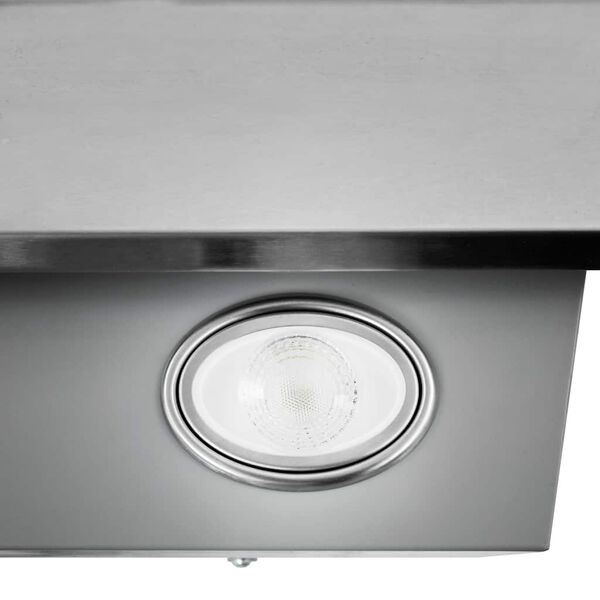 vidaXL Hotte murale 60 cm Acier inoxydable et verre tremp&eacute; Argent&eacute;