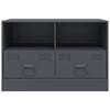 vidaXL Meuble TV anthracite 67x39x44 cm acier