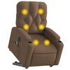 vidaXL Fauteuil inclinable de massage &eacute;lectrique Marron Tissu