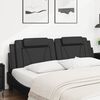 vidaXL Coussin de t&ecirc;te de lit Viana noir 183 cm similicuir
