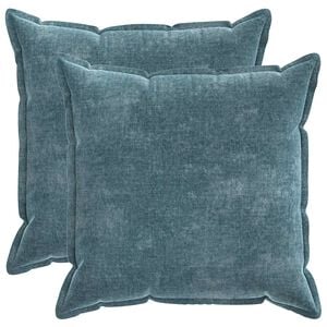 vidaXL Housse de coussin 2 pcs HOUTEN Bleu 60 x 60 cm Tissu Chenille