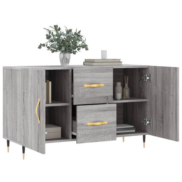 vidaXL Buffet sonoma gris 100x36x60 cm bois d'ing&eacute;nierie