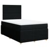 vidaXL Sommier &agrave; lattes de lit avec matelas Noir 120x200 cm Tissu