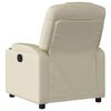 vidaXL Fauteuil inclinable Crème Similicuir