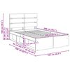 vidaXL Cadre de lit Blanc 120 x 200 cm Bois de pin massif