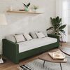 vidaXL Lit avec matelas et &eacute;clairage USB Vert fonc&eacute; Tissu 90x200 cm