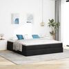 VidaXL Cadre de lit ottoman avec matelas noir 180x200 cm tissu