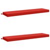 vidaXL Coussins de banc 2 pi&egrave;ces SOEST 2 pc 100 % polyester Rouge