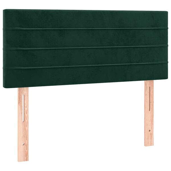 vidaXL T&ecirc;te de lit Vert fonc&eacute; 90x5x78/88 cm Velours