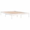 vidaXL Cadre de lit sans matelas blanc bois de pin massif