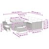vidaXL Ensemble de canap&eacute; de jardin 12 pcs Beige polyrotin