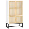 vidaXL Buffet haut blanc 70x35x125 cm bois d'ingénierie