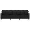 vidaXL Canap&eacute; &agrave; 3 places Noir 210 cm Velours