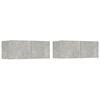 vidaXL Meubles TV 2 pcs gris b&eacute;ton 80x30x30 cm bois d'ing&eacute;nierie